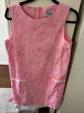 Lilly Pulitzer Pink Palm Tree Shift Dress